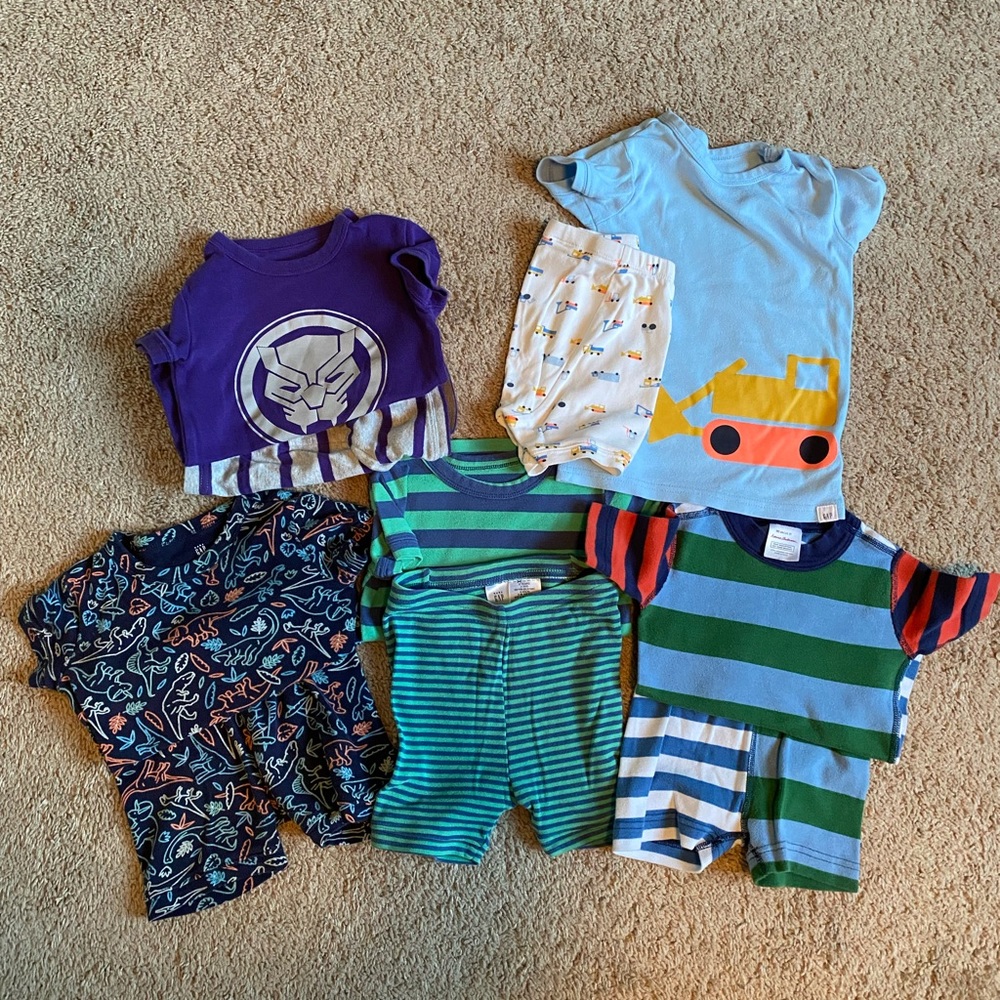 Toddler Boy Summer PJ Bundle x5